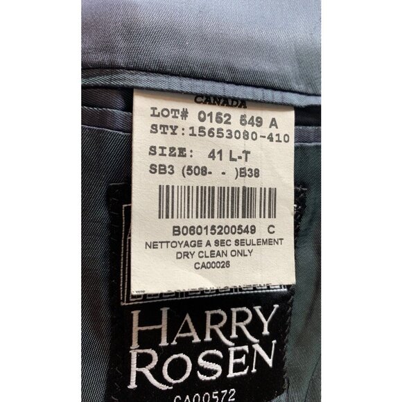 Arnold Brant Harry Rosen 41 L-T Pure Cashmere Blue Black Blazer Sport Coat READ! - Picture 8 of 13